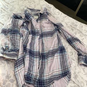 American eagle 100% cotton boyfriend fit flannel button up size M